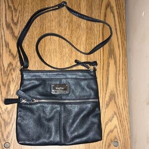 Nine West Black Leather Crossbody Bag